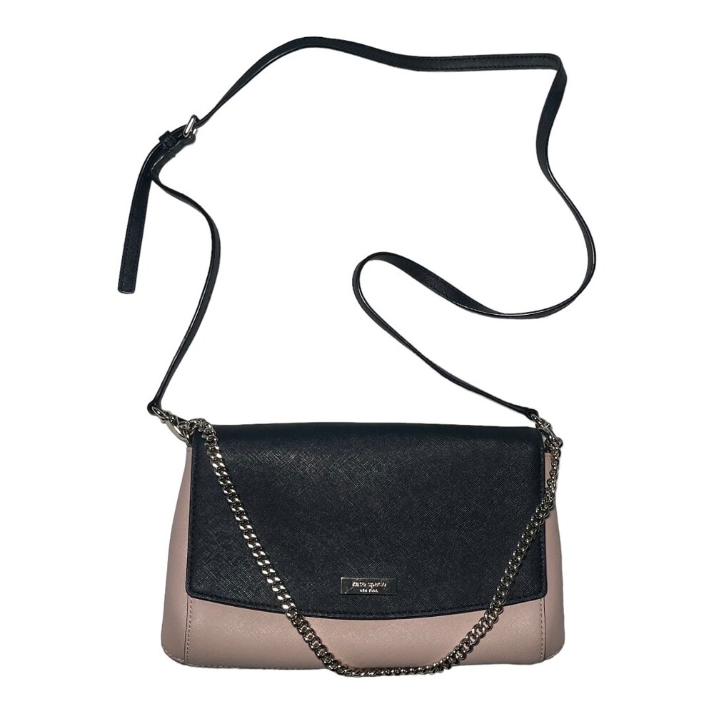 Kate Spade New York Handbag Womens Crossbody Colorblock Chain Leather Flap Chic